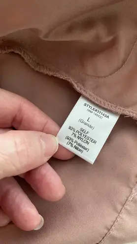 Staccato vest hooded drawstring at waist pockets lapel front size large