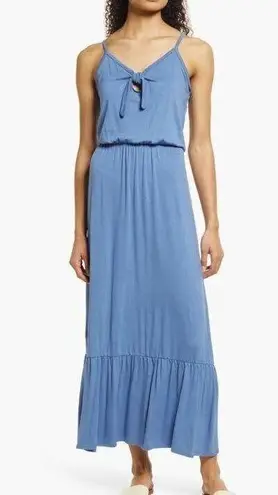 Loveappella sz M blue prairie cottage maxi dress NWT