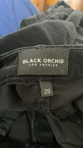 Black Orchid Los Angeles Gisele Black Velvet High Rise Super Skinny Jeans