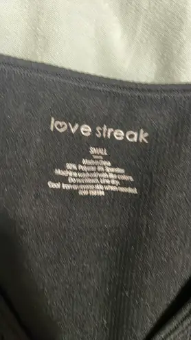 Love Streak Black Basic Long Sleeve Shirt