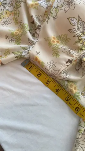 Madden NYC crop top blouse long sleeve square neck ties in back padded Sz large