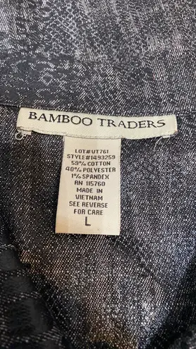 Bamboo traders black jeans jacket animal design L