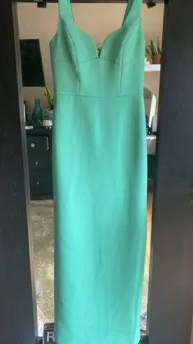 BCBGMAXAZRIA NEW  PLUNGING SWEETHEART GOWN MAXI‎ DRESS GREEN SPRUCE WOMENS