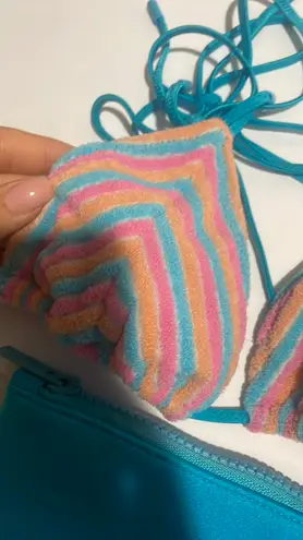 Triangl  Swimwear Vinca Sherbet Stripe Terry Top - Image 6