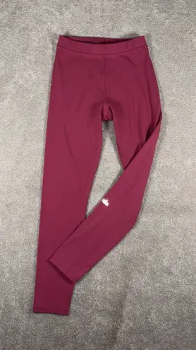 Aloha Island Alo Size M Raspberry Ribbed Blissful Legging High Rise 7/8 Length Lounge - Image 1