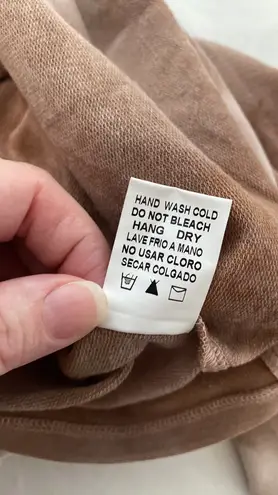 PaperMoon T-shirt cropped long sleeve tie-dye look crewneck size large NWT