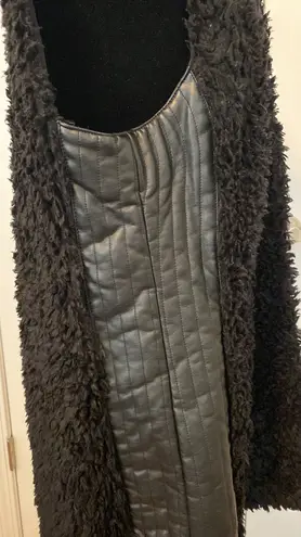 Marc New York Jackets & Coats Faux Fur Vegan Leather Vest- size large