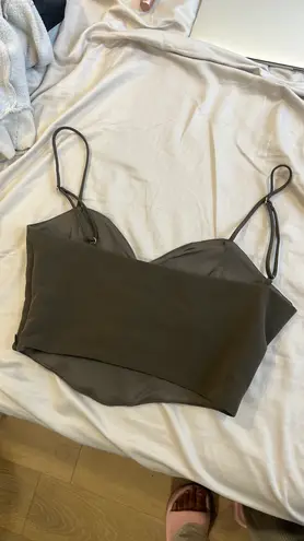 ZARA Bustier / Corset Crop Top Khaki