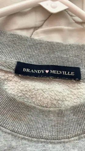 Brandy Melville Gray Crew Neck Sweater