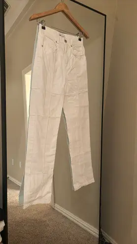 ZARA White Straight Leg Jeans