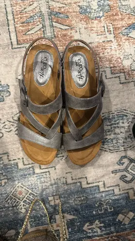 Sofft wedge silver cork candles Size 8