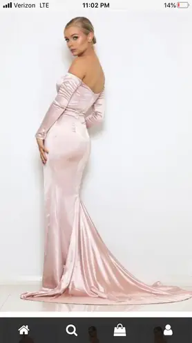 Abyss By Abby NWT rose gold pink dress