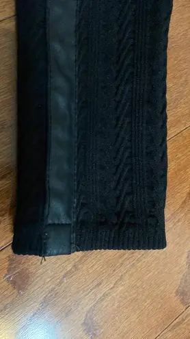 Hot Kiss black ribbed faux leather trim leggings - Size XL**refer to measurement