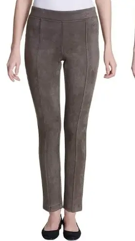 Andrew Marc Women's Taupe Super Soft Stretch Faux Suede Pull On Pants Size Small