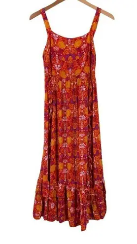 Abel the label Floral Ruffled Retro Maxi Dress ATL