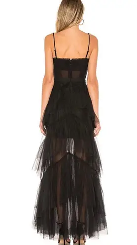 BCBGMAXAZRIA black Tulle Corset Gown