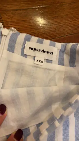 Revolve Super down Striped Ruffle Mini Skirt - Image 4