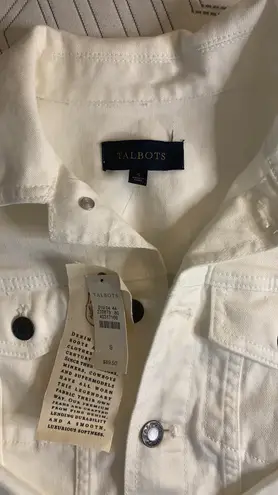 Talbots White Jean Jacket