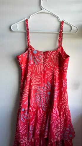 Likely Red Mutlicolor Ruffle Dress