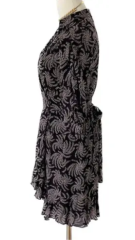 Ba&sh Corazon Ruffle Wrap Mini Dress Floral 3/4 Sleeve Size S small XS