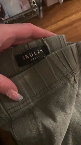 Beulah NWOT  Army Green Moto Jeggings