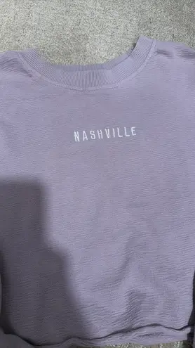 Cropped Nashville Sweater Purple