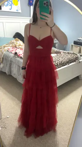 Blondie Nites Red Prom Dress