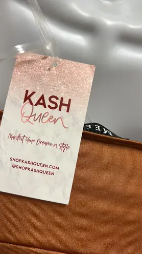 Meek Kash Queen- Rust One Arm Cropped Ruched Skirt Set