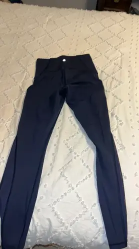 Lululemon Navy Blue Mesh Leggings