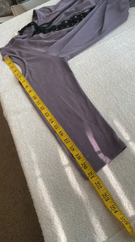 Andree by Unit blouse cold shoulder lace up front 3/4 sleeves size large