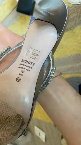 Schutz Aria Mule in Prata 8