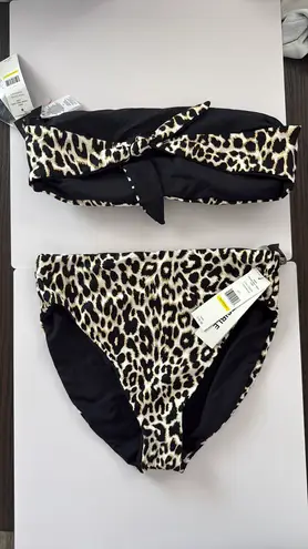 Carmen Marc Valvo high waisted bikini Leopard Print Bikini Set