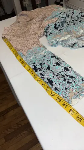 JODIFL dress oversized flare/swing style long sleeves keyhole w/button Sz large