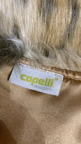 Capelli New York Women's Brown, white & black Faux Fur Vest - Size XL