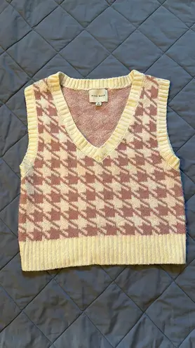 Pink Rose Sweater Vest