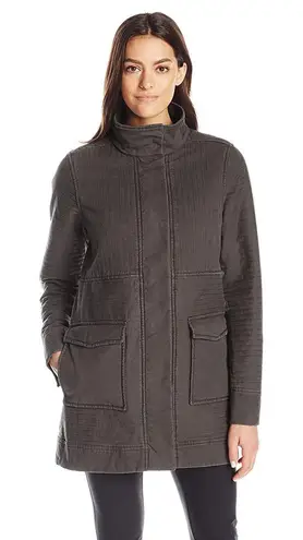 prAna Trip Jacket Sherpa Lined Organic Cotton Utility Coat Dark Gray Womens XS