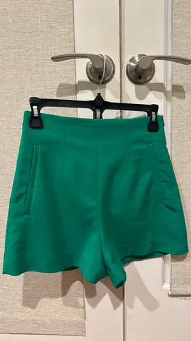 ZARA High Waisted Pleated Tailored Shorts