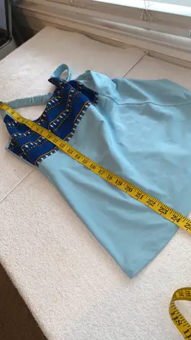 Jerdog workout shirt crisscrossed straps built in bra medallions print Sz small