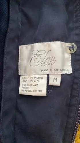 Elan coat hooded long sleeves zip out liner button/zip closure drawstrings Sz M