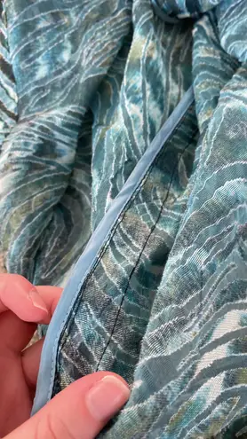 Allison Daley Art To Wear Colorful Semi Sheer Blouse Size XL