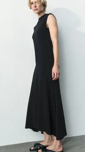 AYR  The Elixir‎ Sleeveless Midi Flare Hem Black Dress Peruvian Cotton XS thumbnail 1