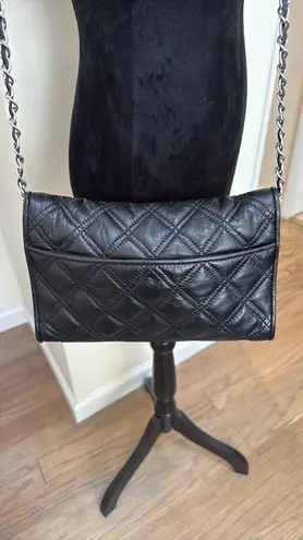 Judith Ripka Black Quilted Chain Shoulder Bag