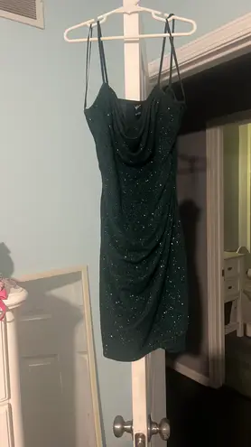 Windsor  Dress Mini Glitter Green