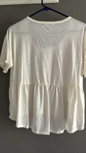 American Eagle Outfitters White Babydoll Top