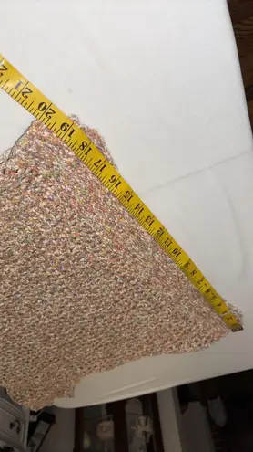 CAbi  sweater round neckline fishnet style short sleeves multicolor Size Medium - Image 4