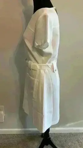 Club Monaco White Belted Pocket Dress Size 8 New With Tags