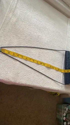 Metallic purse/clutch bag shoulder strap can be hidden magnetic closure Blue