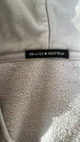 Brandy Melville Blue Zip-Up Hoodie