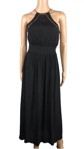 Lovestitch Beaded Maxi Dress Sz S Black Feminine Retro Boho Party Whimsycore NWT