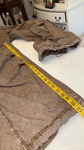 ee:some Eesome pants pull on wide leg w/drawstring ankle 2 pockets elastic waist Sz L